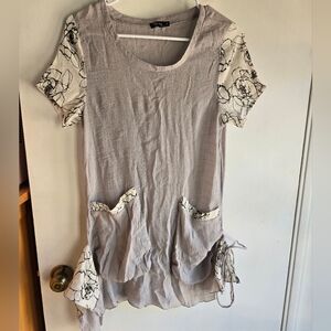 Firmiana Lily Linen Tunic Top Medium NWOT